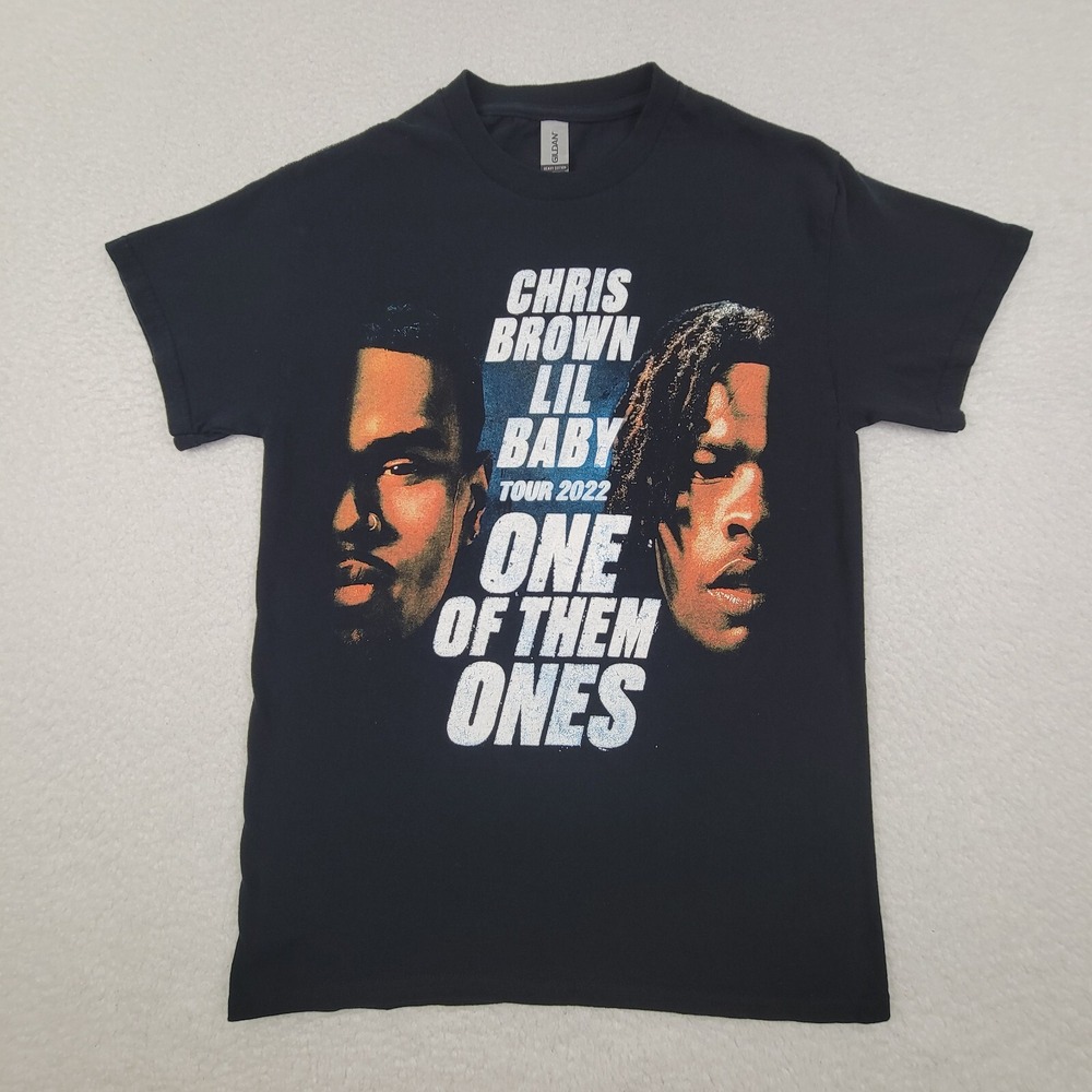 Chris Brown Lil Baby One of them Ones Tour 2022 Shirt Boys Large L Concert Tee - Picture 2 of 8